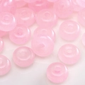 Barbie pink translucent 2-4mm glass seed beads for DIY jewelry making and crafts - Pink Translucent Donut Bead (#32)