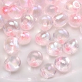 2-4mm Barbie pink glass seed beads with AB iridescent coating for DIY jewelry making - Pink Holographic AB Round Bead (#33)