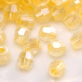 2-4mm light yellow faceted glass seed beads with iridescent finish for DIY jewelry - Light Yellow Faceted Frosted Beads (#28)