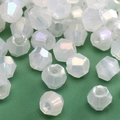 Faceted white glass beads with AB coating for DIY jewelry making and necklaces - Faceted Bead (#32 Style)