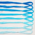 Set van 8 blauwe gradiënt zijden borduurgarens voor handgemaakte DIY-knutselprojecten - Ijsblauw (FXT043) / 8 Gemengde Kleuren 20 Meter Per Kleur