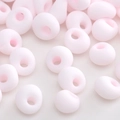 2-4mm matte Barbie pink glass seed beads for DIY jewelry making and bracelet crafting - Light Pink Matte Flat Bead (#37)