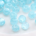 Perline fai-da-te azzurre traslucide con macchie scure e texture a righe verticali - Stile #39 4mm Perline Rigate Maculate (10g/Pack)
