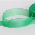Grasgrüne 20-25mm transparente Chiffon-Organzaband-Rolle für Bastelarbeiten und Haarschmuck - 20mm / Grasgrün