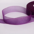 Dieppaars 25mm transparant chiffon zijden lint voor DIY handgemaakte haaraccessoires - Donkerpaars