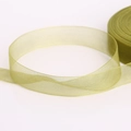 Olijfgroen halftransparant chiffon organza lint voor DIY haaraccessoires en knutselen - Olijfgroen