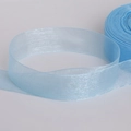 Hellblaues halbtransparentes Chiffon-Organzaband auf Rolle für DIY-Handwerk und Haarschmuck - 20mm / Hellblau