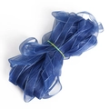 Ruban d'organza bleu foncé de 1 cm pour le bricolage et les accessoires de coiffure - 18m/Rouleau / Bleu marine