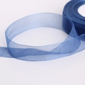 Blauwe chiffon organza lintrol voor DIY-knutselwerk en haaraccessoires decoratie - Marineblauw