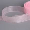 Lichtroze semitransparant organzalint op rol voor DIY-ambachten en haaraccessoires - Roze