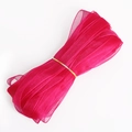 Rouleau de ruban organza fuchsia de 1cm pour bricolage et accessoires, 18 mètres - 18m/Rouleau / Rose rouge