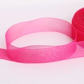 Rozerood halftransparant chiffon organzalint voor doe-het-zelf handwerk en cadeau - Rozerood