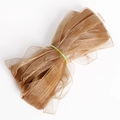 Ruban de mousseline doré bronze translucide pour bricolage et accessoires de coiffure - Café Clair