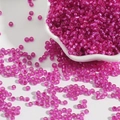 2-4mm bright magenta silver-lined glass seed beads for DIY handmade jewelry crafts - Rose Red / 2mm 15g/Pack Approx 1000Pcs