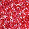 Mix van rode en roze glazen kralen voor DIY sieraden en handwerkprojecten - Rode Serie