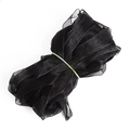 Ruban organza noir semi-transparent de 1cm pour accessoires cheveux DIY et emballage cadeau - 18m/Rouleau / Noir