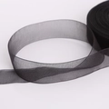 Transparant zwart chiffon lint op rol voor DIY haaraccessoires en knutselprojecten - Zwart
