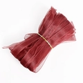 Ruban d'organza bordeaux transparent pour accessoires cheveux DIY et emballages cadeaux - 18m/Rouleau / Bordeaux