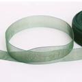 Donkergroen doorschijnend chiffon organza lint voor DIY knutselen en geschenkverpakking - Donkergroen