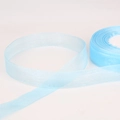 Lichtblauw semitransparant organzalint op rol voor DIY-knutselwerk en haaraccessoires - Blauw