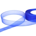 Rol koningsblauw transparant organzalint voor doe-het-zelf handwerk en geschenken - Saffierblauw