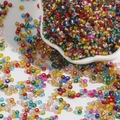 Bunte 2-4mm Glasperlen für DIY-Schmuck und Armbandherstellung in verschiedenen Farben - Zufällige Mischfarben