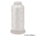 White 0.75mm nylon cord 300m spool for DIY jewelry making and tassel materials - 9 Ply White approx 300m/Roll