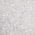 Translucent white cat eye glass beads with vertical texture for DIY jewelry making - 10g/Pack (4mm/1mm Aperture) / White