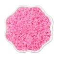 Pink cat eye glass beads in floral bowl for handmade DIY bracelet and necklace jewelry - 4mm (450g/Pack, Approx. 6700 Pcs) / Rose Red