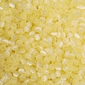 Pale yellow cat eye glass beads for DIY jewelry with smooth glossy finish - 10g/Pack (4mm/1mm Aperture) / Orange