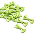 Noeuds en ruban de satin vert clair faits main pour accessoires de cheveux et cadeaux - 25 Pièces/Paquet (3x1.5cm) / Vert Herbe