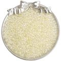 Perles de rocaille 4mm crème transparentes pour bijoux DIY sur un plateau argenté - 4mm (Ouverture Environ 1mm) / 10g/Paquet(env. 160 pièces) / Jaune Tendre(DJ3)