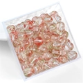 DIY jewelry beads with red and green watermelon gradient effect in a clear storage box - 50 Pieces / Color 04# 8mm