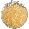 Perles de rocaille en verre transparent jaune pâle de 4mm pour bijoux DIY et broderie - 4mm (Ouverture Environ 1mm) / 10g/Paquet(env. 160 pièces) / Jaune d'Or(DJ4)