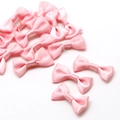Noeuds en ruban de satin rose pour accessoires cheveux DIY et décoration faite main - 25 Pièces/Paquet (3x1.5cm) / Rose Clair