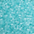 Light blue cat eye glass beads with silky vertical luster for DIY jewelry making - Lake Blue