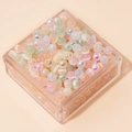 Mischung aus Glasperlen in Macaron-Farben für DIY-Schmuck in quadratischer Box - 4mm (Öffnung ca. 1mm, 450g/Packung, ca. 6750 Stk.) / Frisch Gemischt
