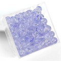 Light purple transparent jelly beads for DIY jewelry making in clear storage box - 50 Pieces / Style 10 (8mm)