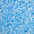 Light blue cat-eye glass beads for DIY jewelry making with smooth striped texture - Blue
