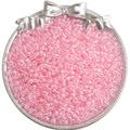 Perles de rocaille roses 4mm pour bijoux DIY présentées sur un plateau argent - 4mm (Ouverture Environ 1mm) / 10g/Paquet(env. 160 pièces) / Rose Foncé(DJ8)
