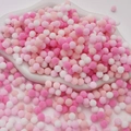 Assorted pink and white soft pom poms for DIY crafts and doll decorations - 0.8cm (200 Pieces/Pack) / Pink Series