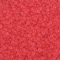 Perline di vetro rosa satinato con finitura opaca per creazione di gioielli fai da te - 3mm (Foro 1mm, 450g/Confezione, Circa 10000 Pezzi) / Rosso