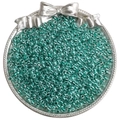 Perles de rocaille 4mm bleu paon pour bijoux DIY dans un plateau argenté à nœud - 4mm (Ouverture Environ 1mm) / 10g/Paquet(env. 160 pièces) / Vert Émeraude(DJ12)