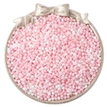 Mix of pink and white glass seed beads for DIY jewelry making in a metal tray - Light Pink Series