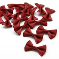 Nœuds en satin rouge foncé pour accessoires cheveux DIY et décorations faites main - 25 Pièces/Paquet (4x2,5 cm) / Bordeaux