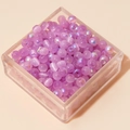 Violette AB-Regenbogen-Glasperlen für DIY-Schmuck und handgefertigte Armbänder - 4mm (Öffnung ca. 1mm, 450g/Packung, ca. 6750 Stk.) / Phönixviolett