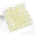 Translucent yellow jelly glass round beads for DIY jewelry making in clear box - 50 Pieces / Color 16# 8mm