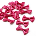 Lot de nœuds en ruban de satin rose pour accessoires cheveux DIY et décoration - 25 Pièces/Paquet (4x2,5 cm) / Rose rouge