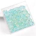 DIY jewelry beads in gradient light blue and green with iridescent finish for bracelets - 50 Pieces / Color 19# 8mm