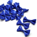 Nœuds en ruban de satin bleu roi pour accessoires de cheveux et projets créatifs - 25 Pièces/Paquet (4x2,5 cm) / Bleu